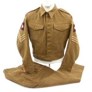 Original British WWII Pattern Airborne Parachute Regiment Battledress Tunic and Trousers - Dated 1946