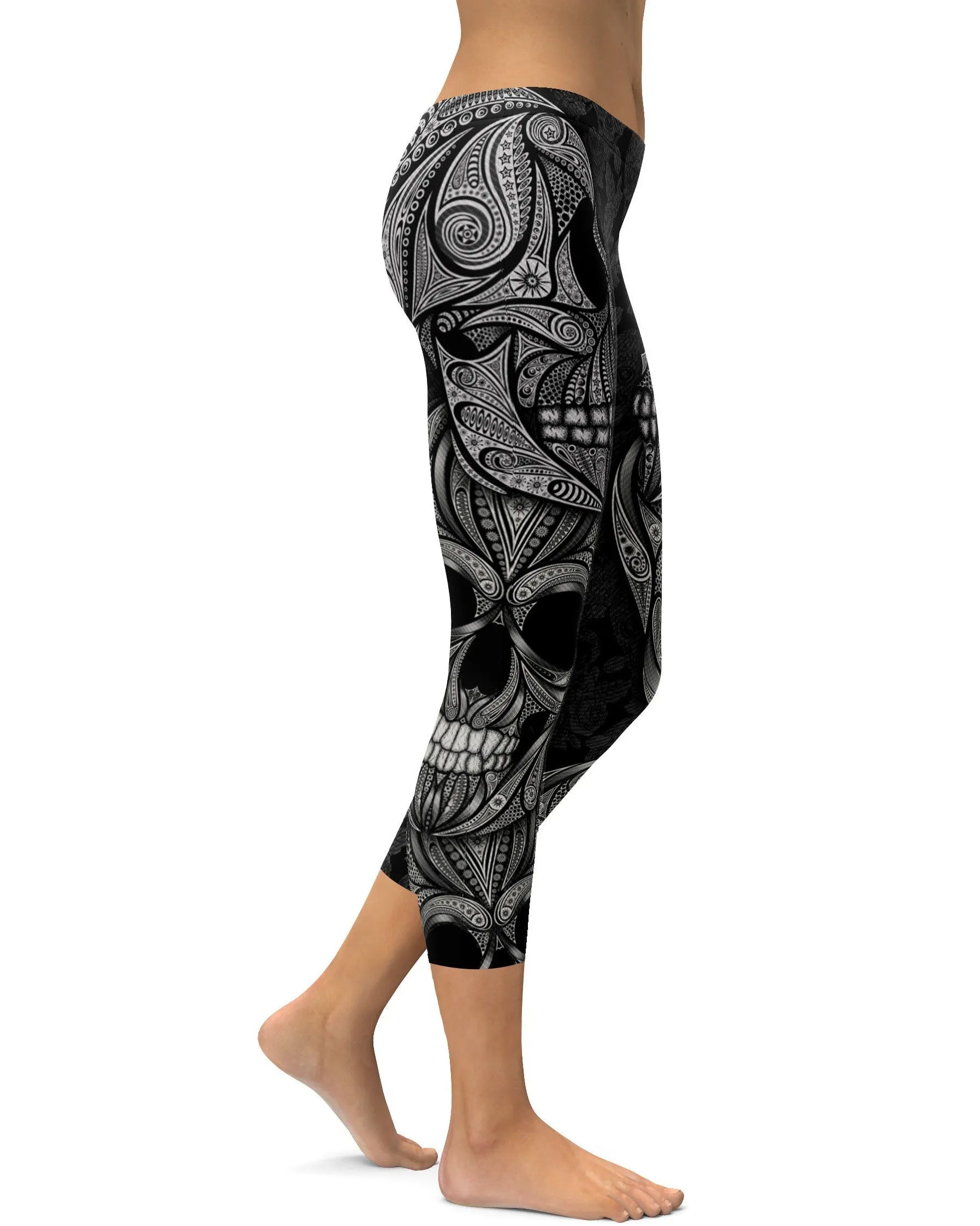 Ornamental Skull Capris