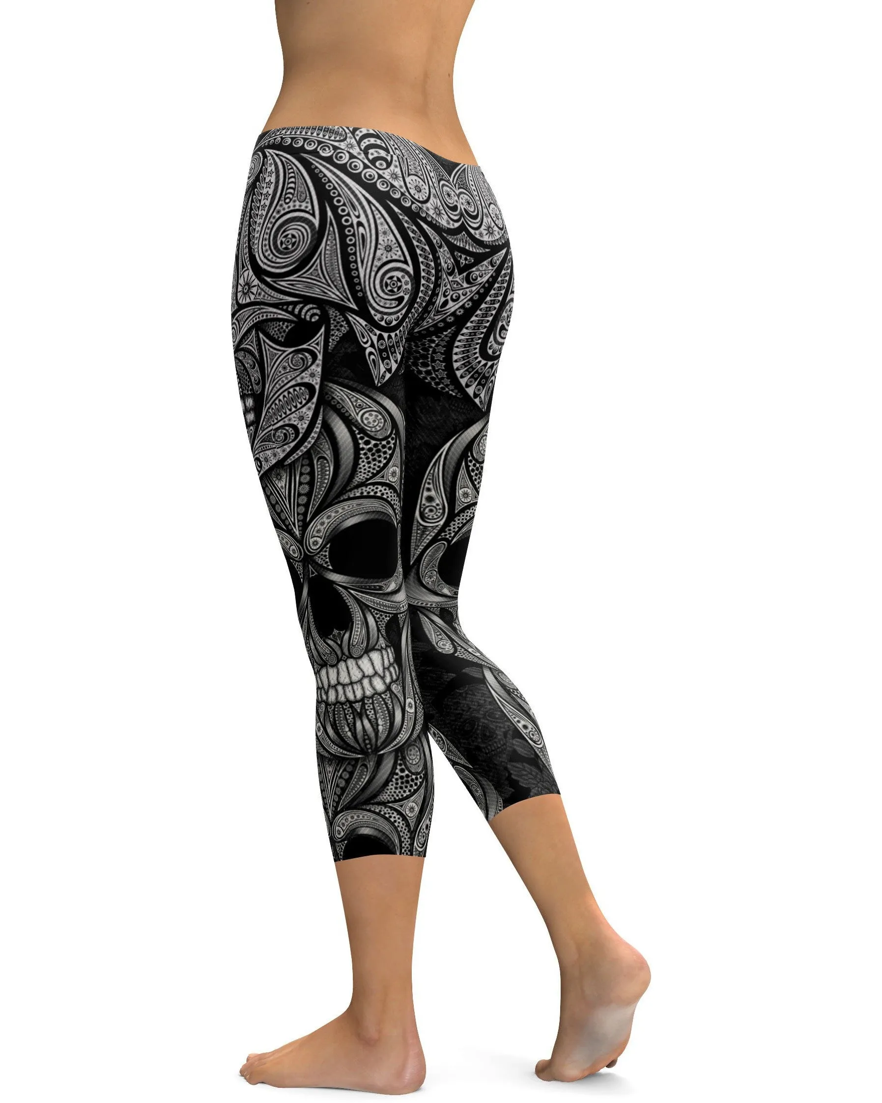 Ornamental Skull Capris