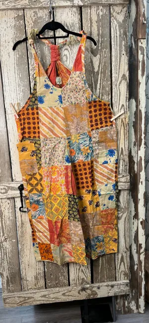 Patchwork Dreams Racerback Romper "Sunflower" by Jaded Gypsy