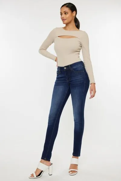 Payton Mid Rise Gradient Skinny Jeans