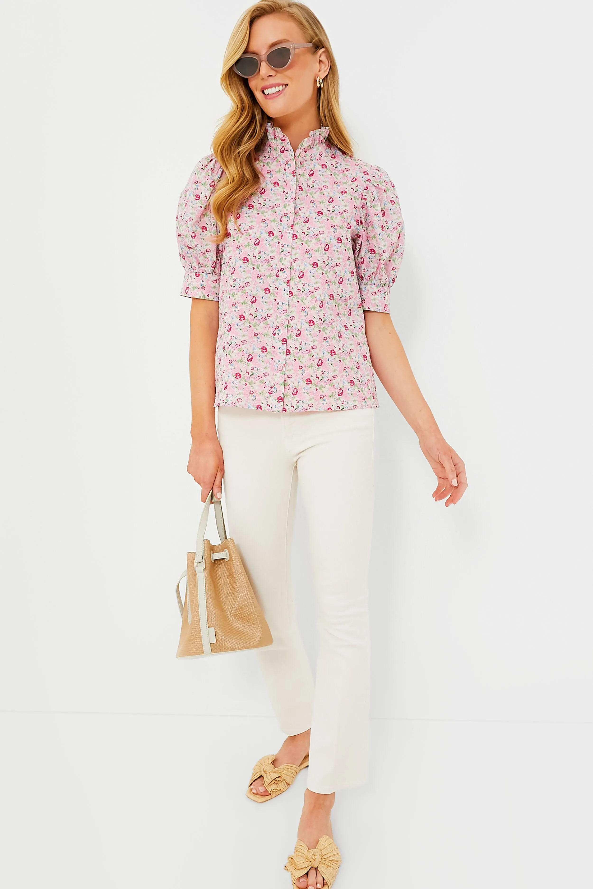 Pink Multi Floral Louisa Blouse