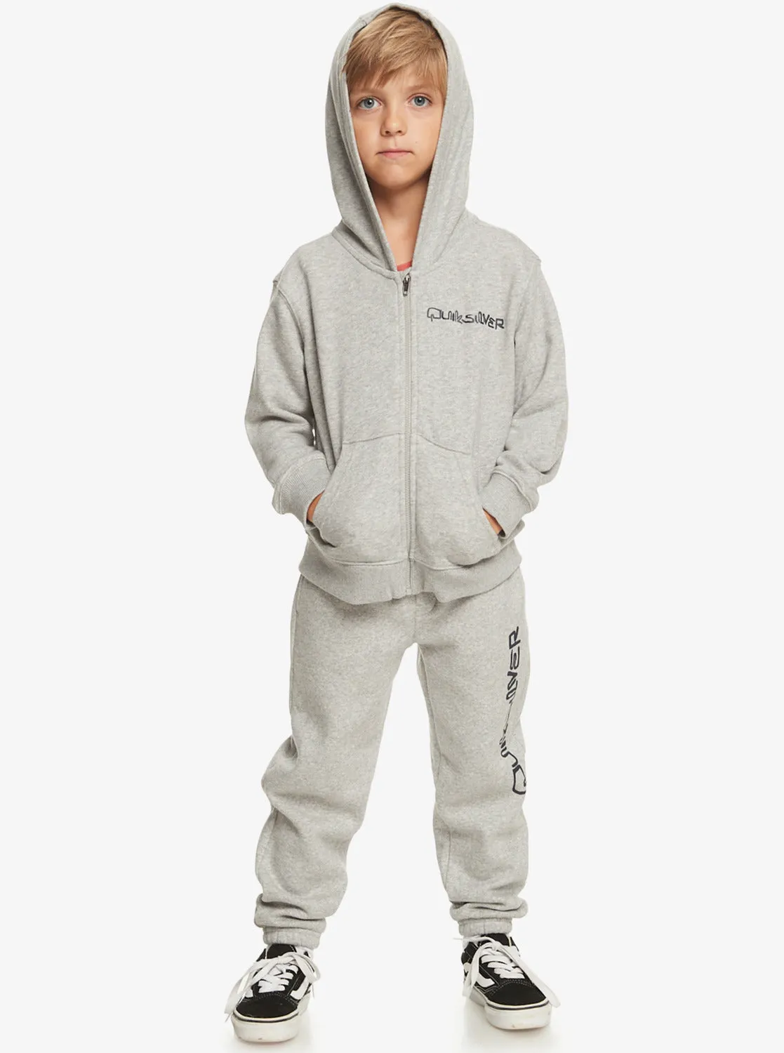 Quiksilver Trackpant Screen Boy Pants-Light Grey Heather