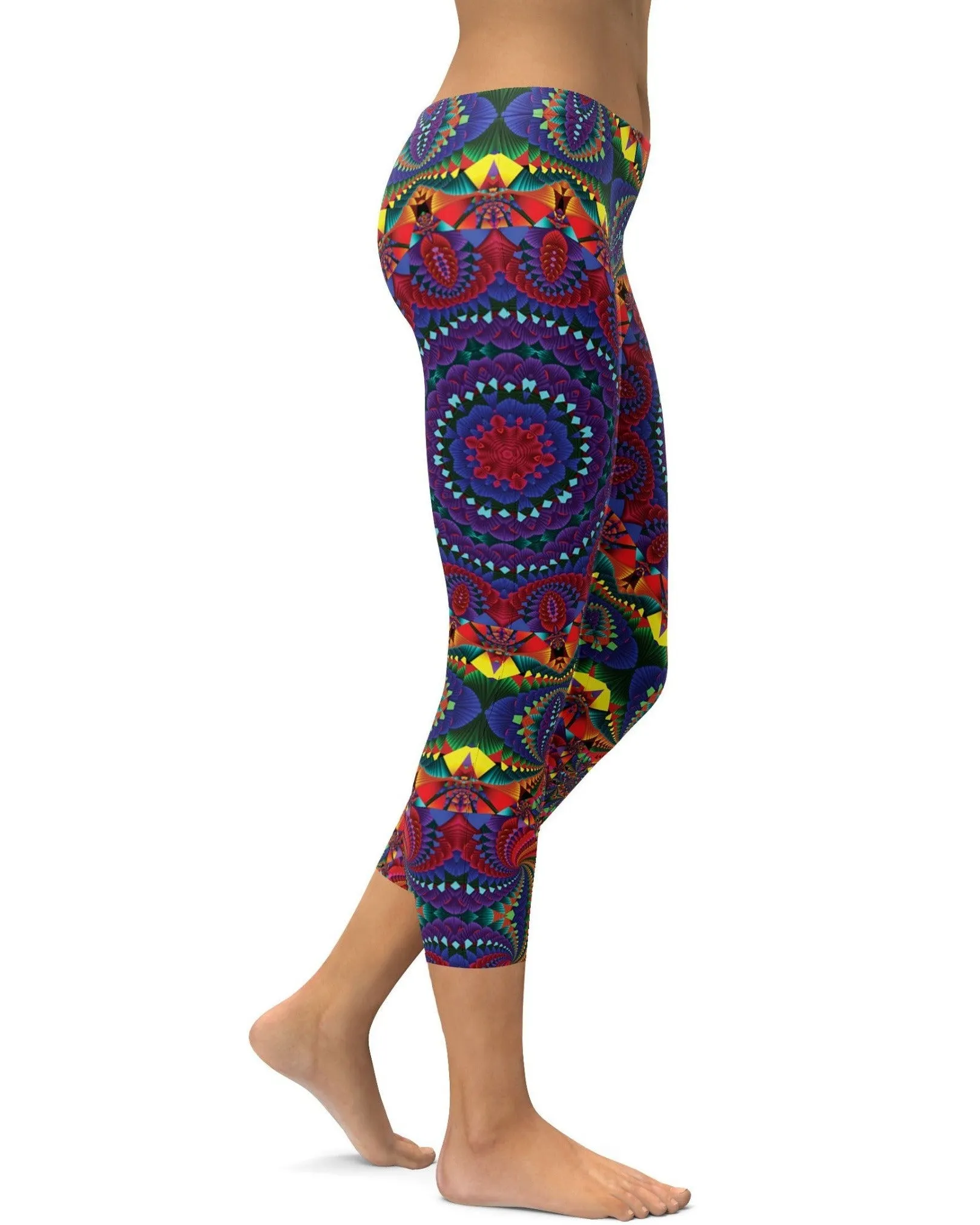 Retro Kaleidoscope Capris