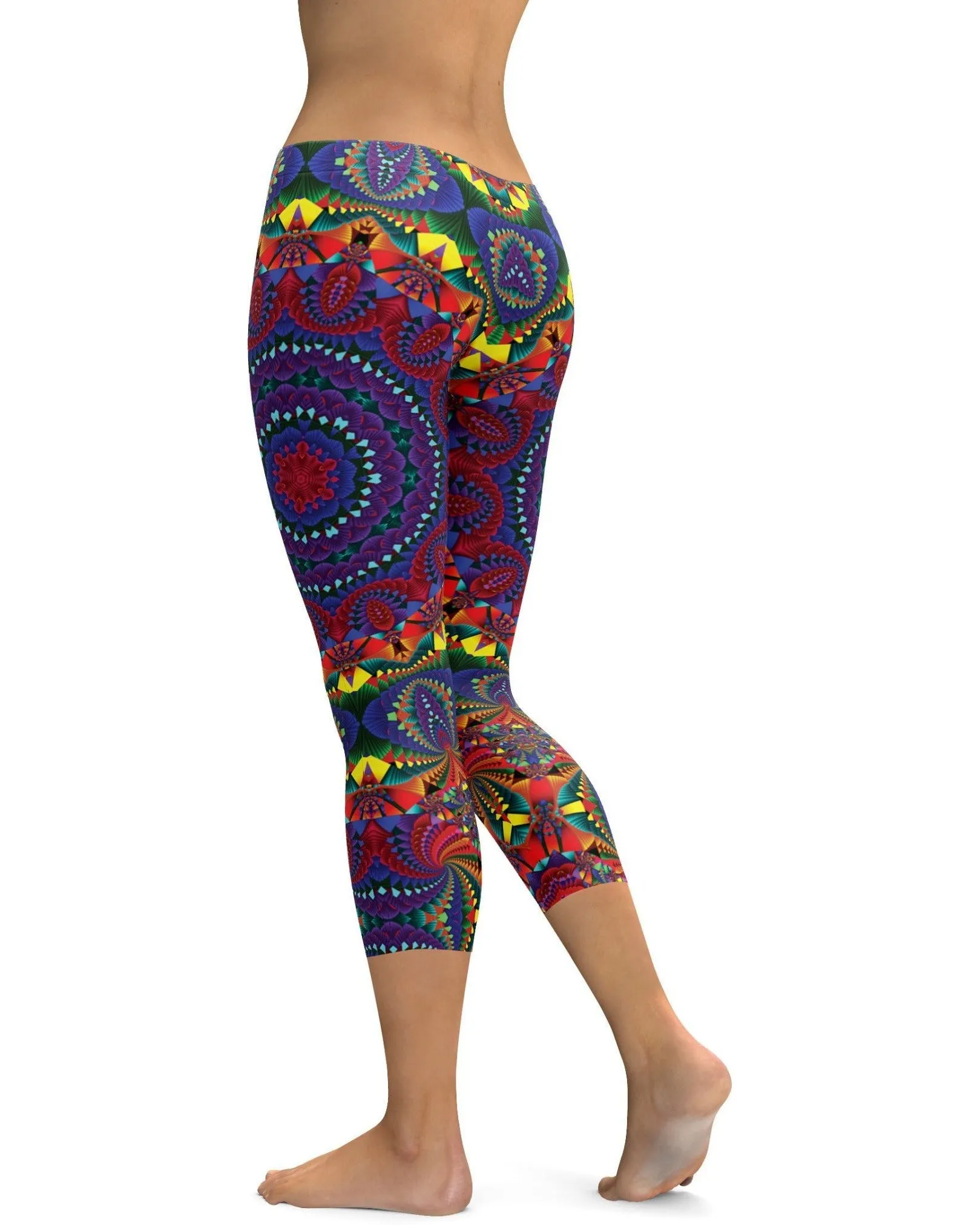 Retro Kaleidoscope Capris