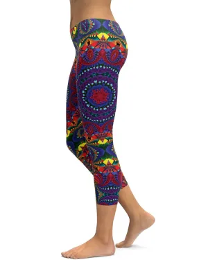 Retro Kaleidoscope Capris