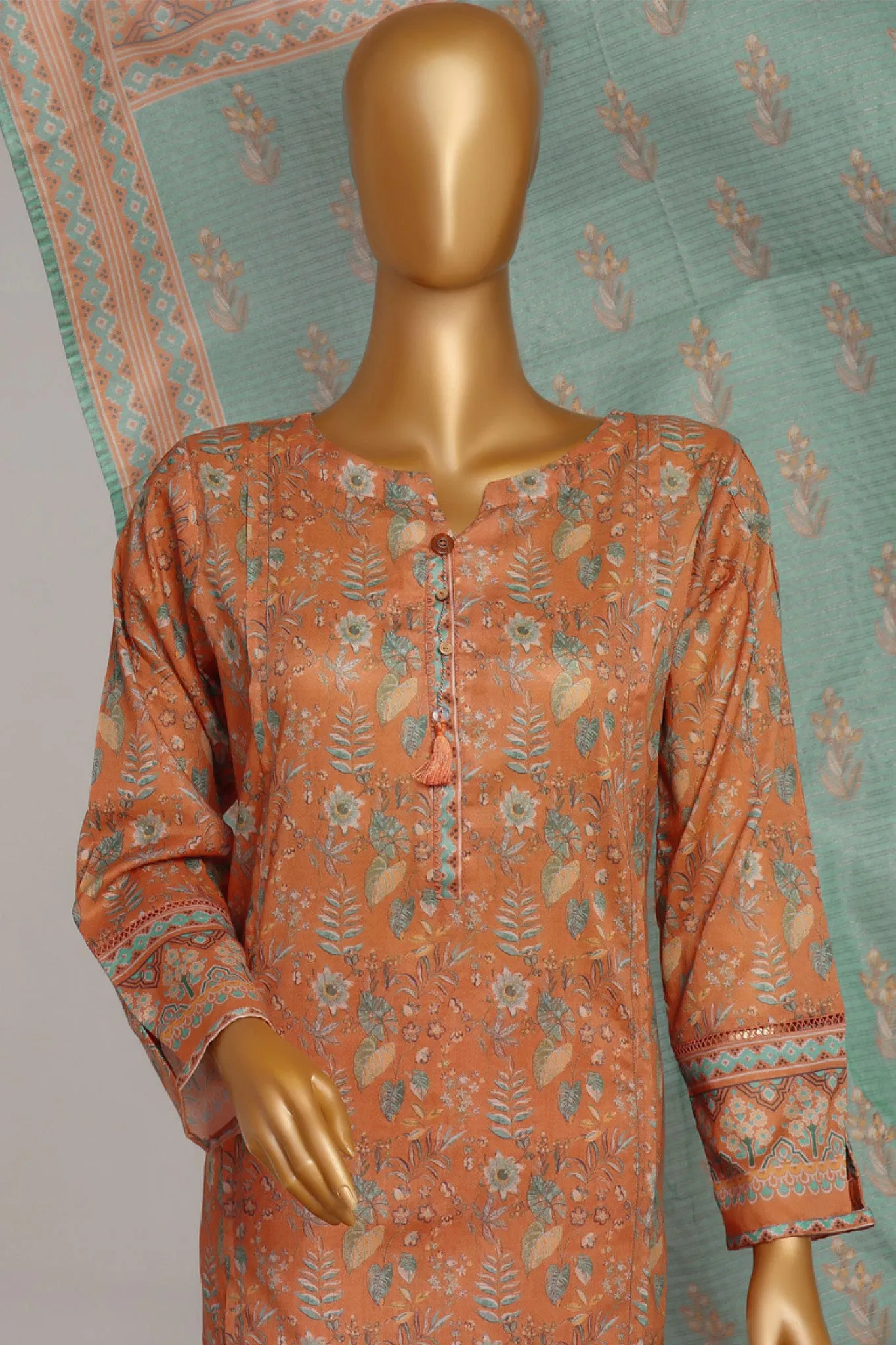 Rozaana By HZ Stitched 3 Piece Prints Lawn Collection'2024-PZD-709