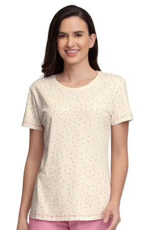 Scoop Neck Sleep Tee - Ditsy Heart Pr