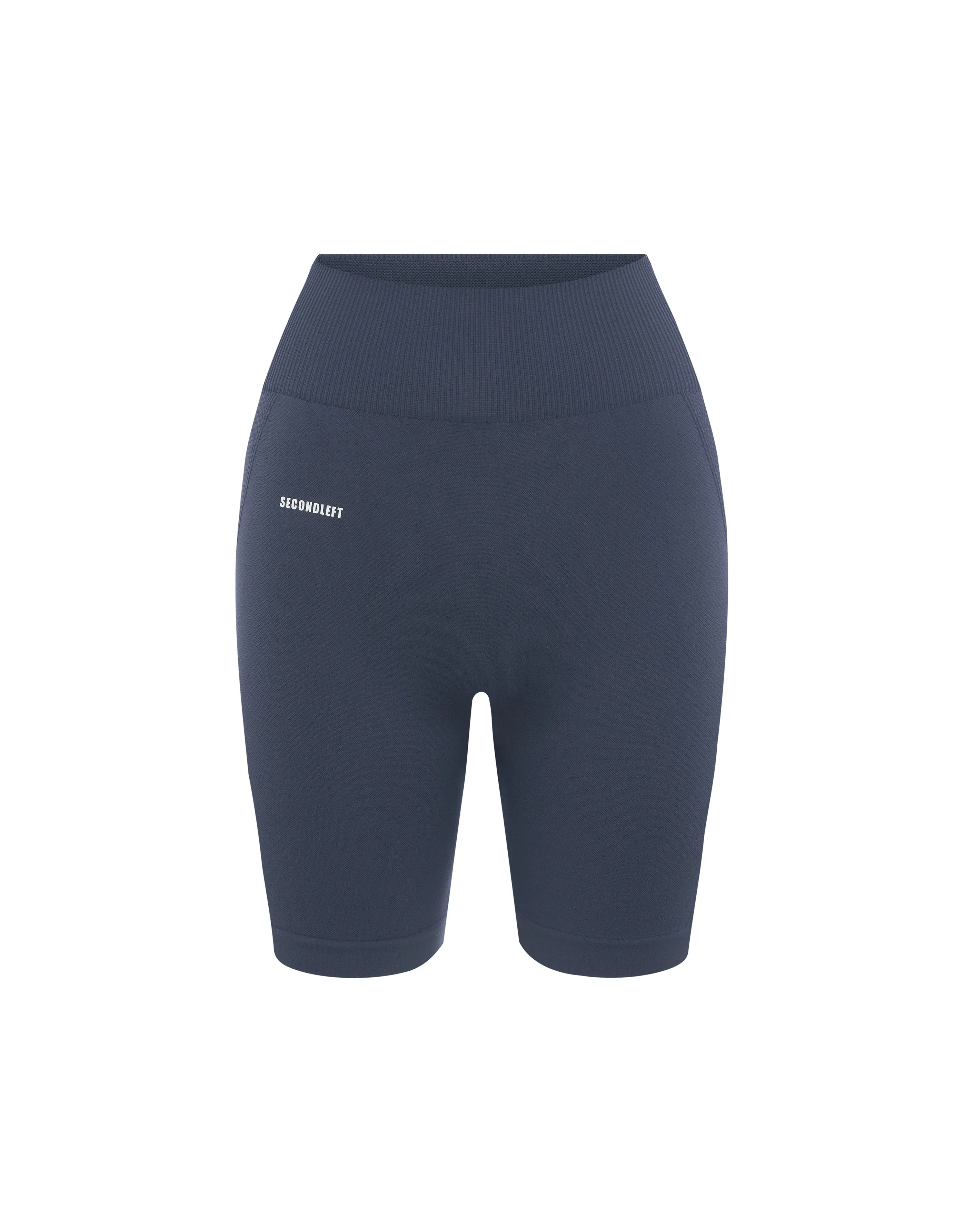 Seamless Midi Biker Shorts - Blueberry