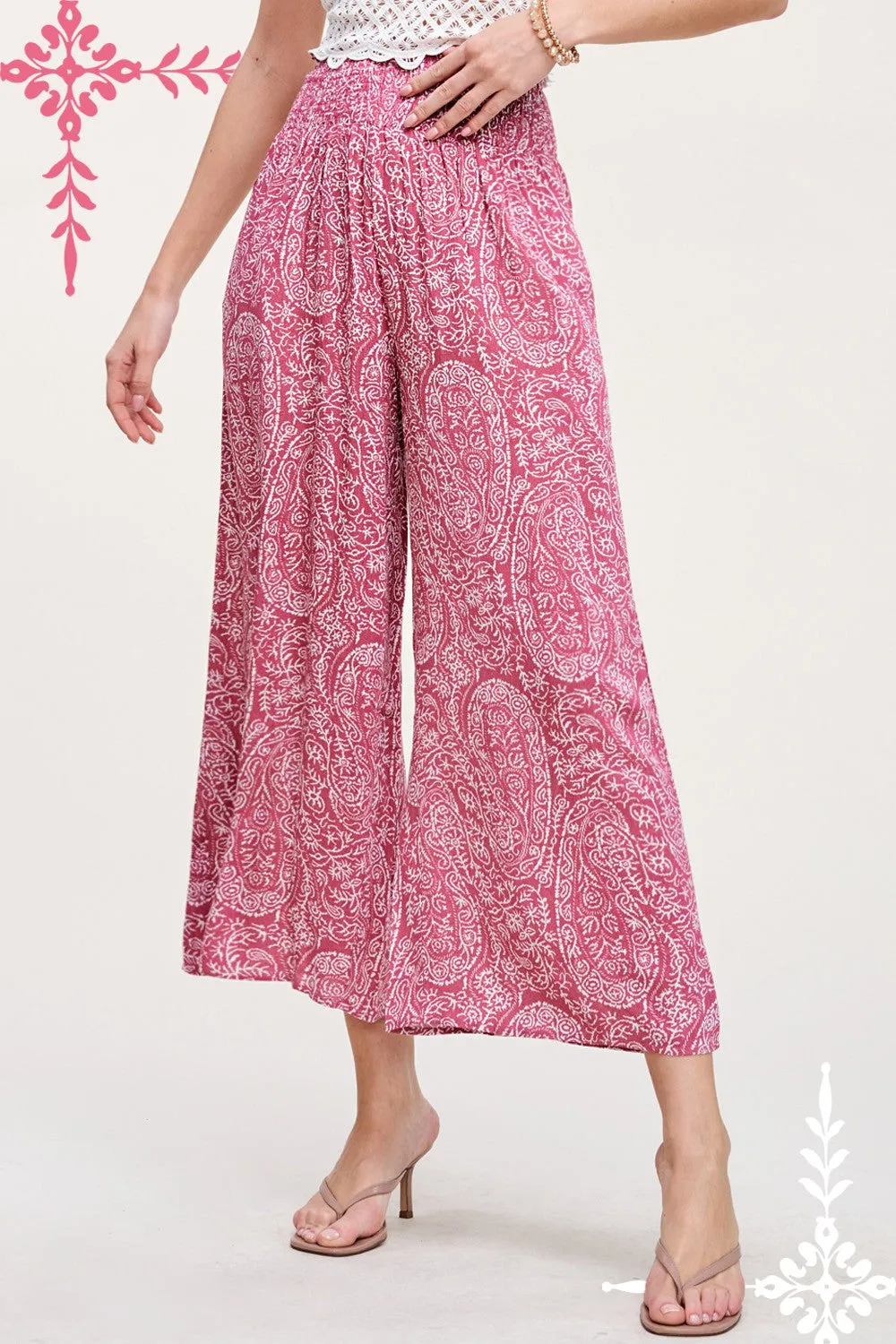 Smocked Boho Pants