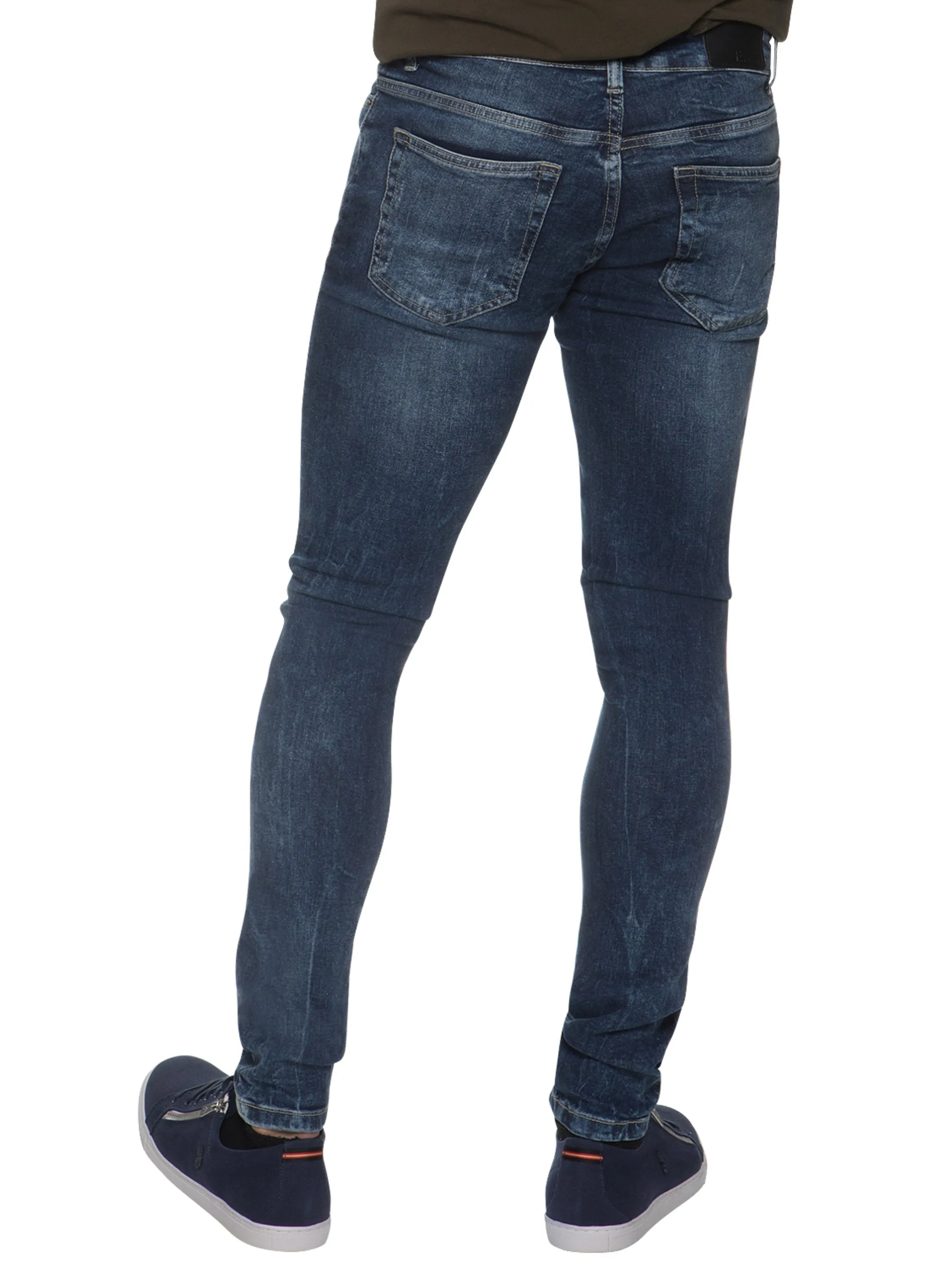 Super Skinny Stretch Rip & Repair Slim Jeans | Enzo Designer Menswear