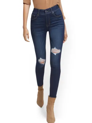 Tall Mya Curvy High-Waisted Sculpting No Gap Super-Skinny Ankle Jeans