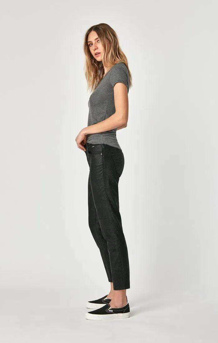 TESS SUPER SKINNY IN BLACK SNAKE