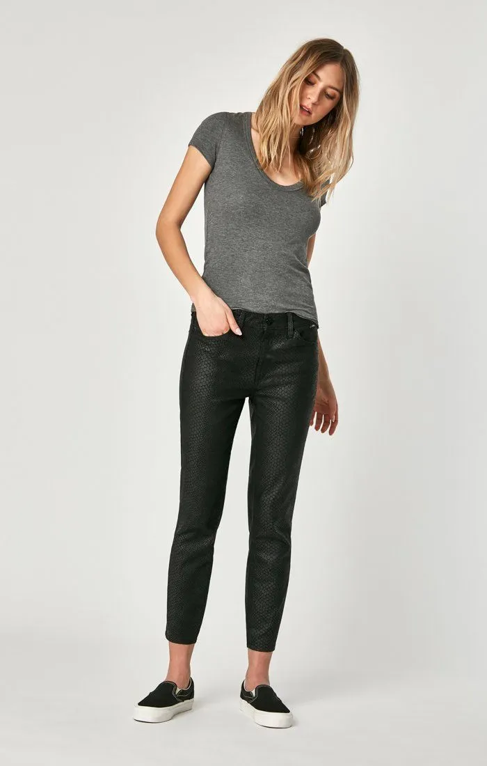 TESS SUPER SKINNY IN BLACK SNAKE