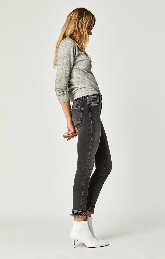 TESS SUPER SKINNY IN SMOKE EMBROIDERY