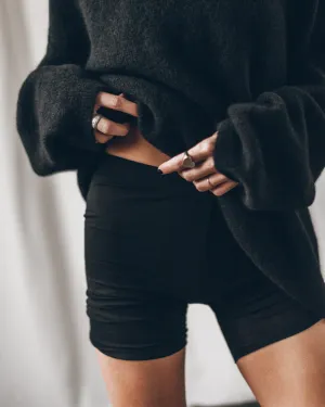 The Black Soft Biker Shorts