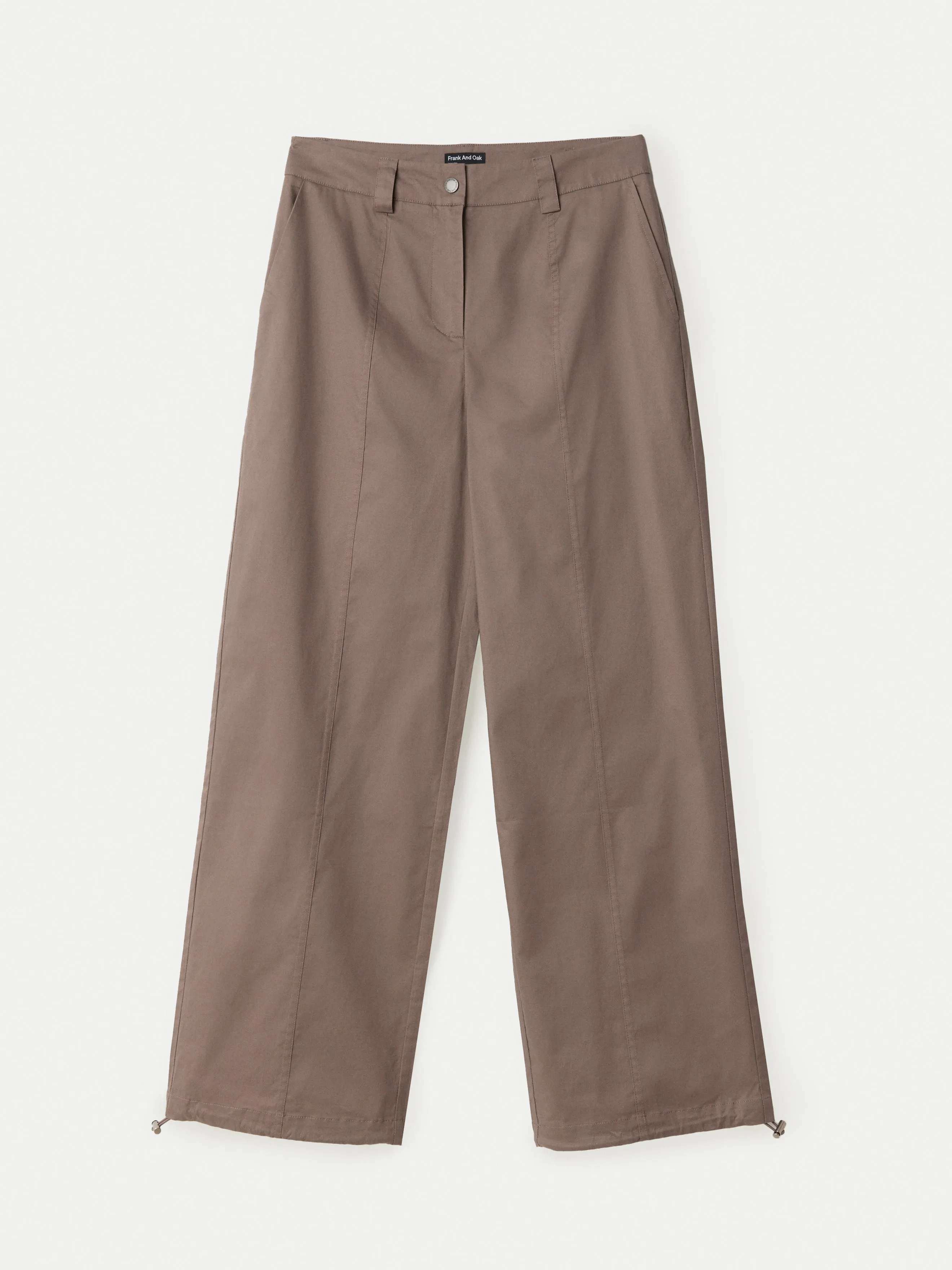 The Emma Parachute Wide Leg Pant in Dark Clay