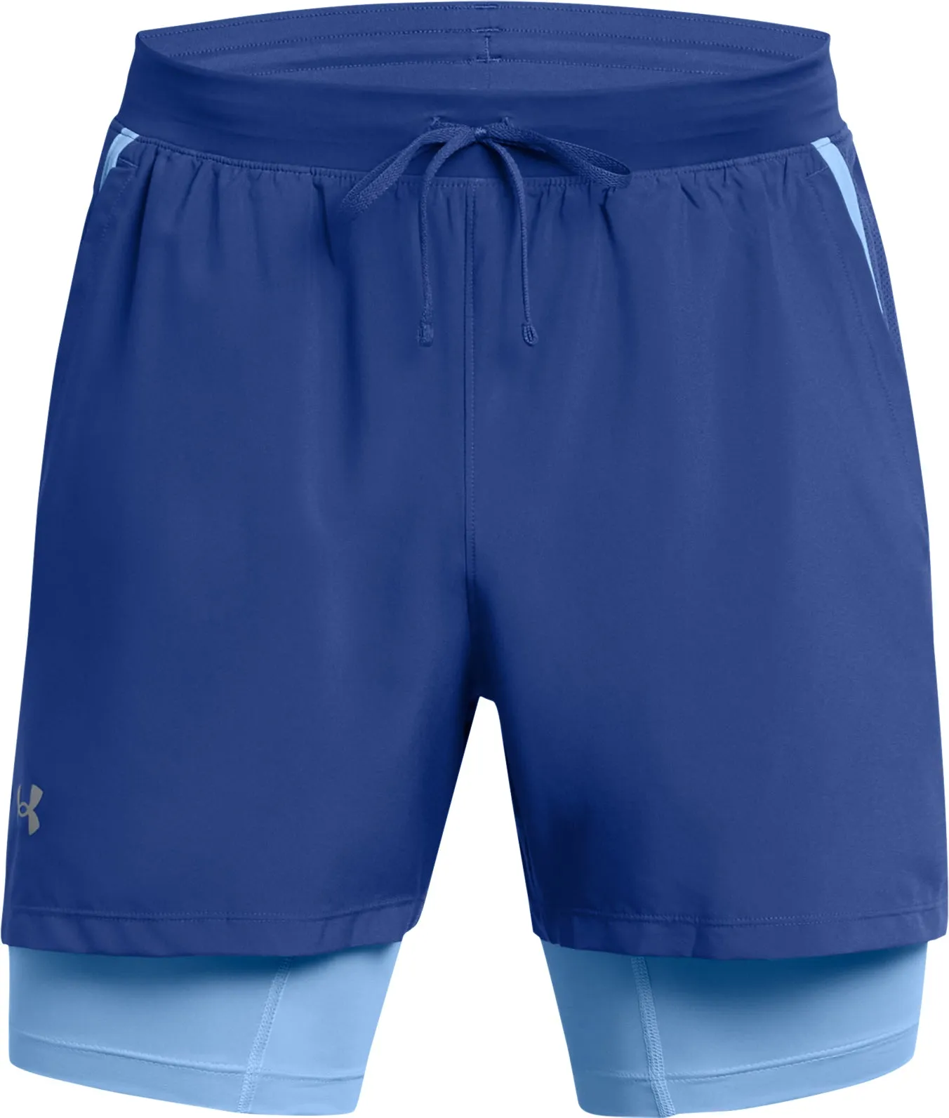 Under Armour Launch 2 In 1 Mens Running Shorts - Blue