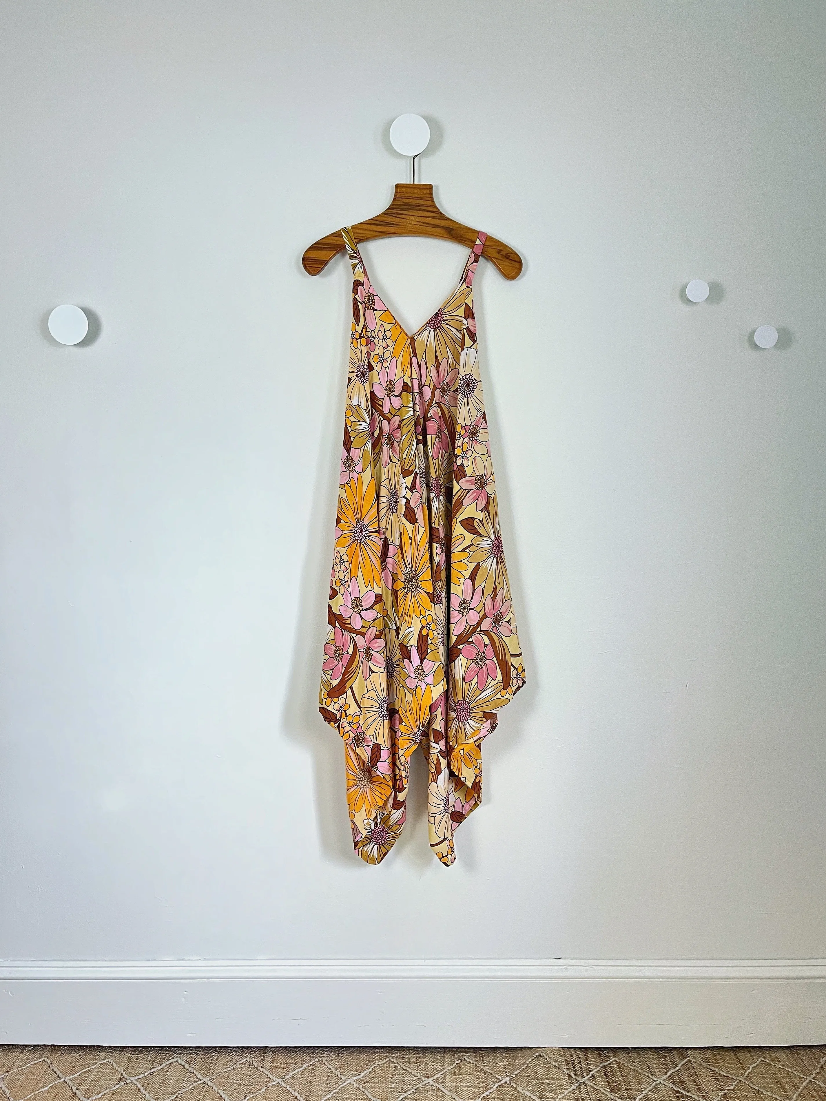 Vintage Floral Asymmetrical Jumpsuit