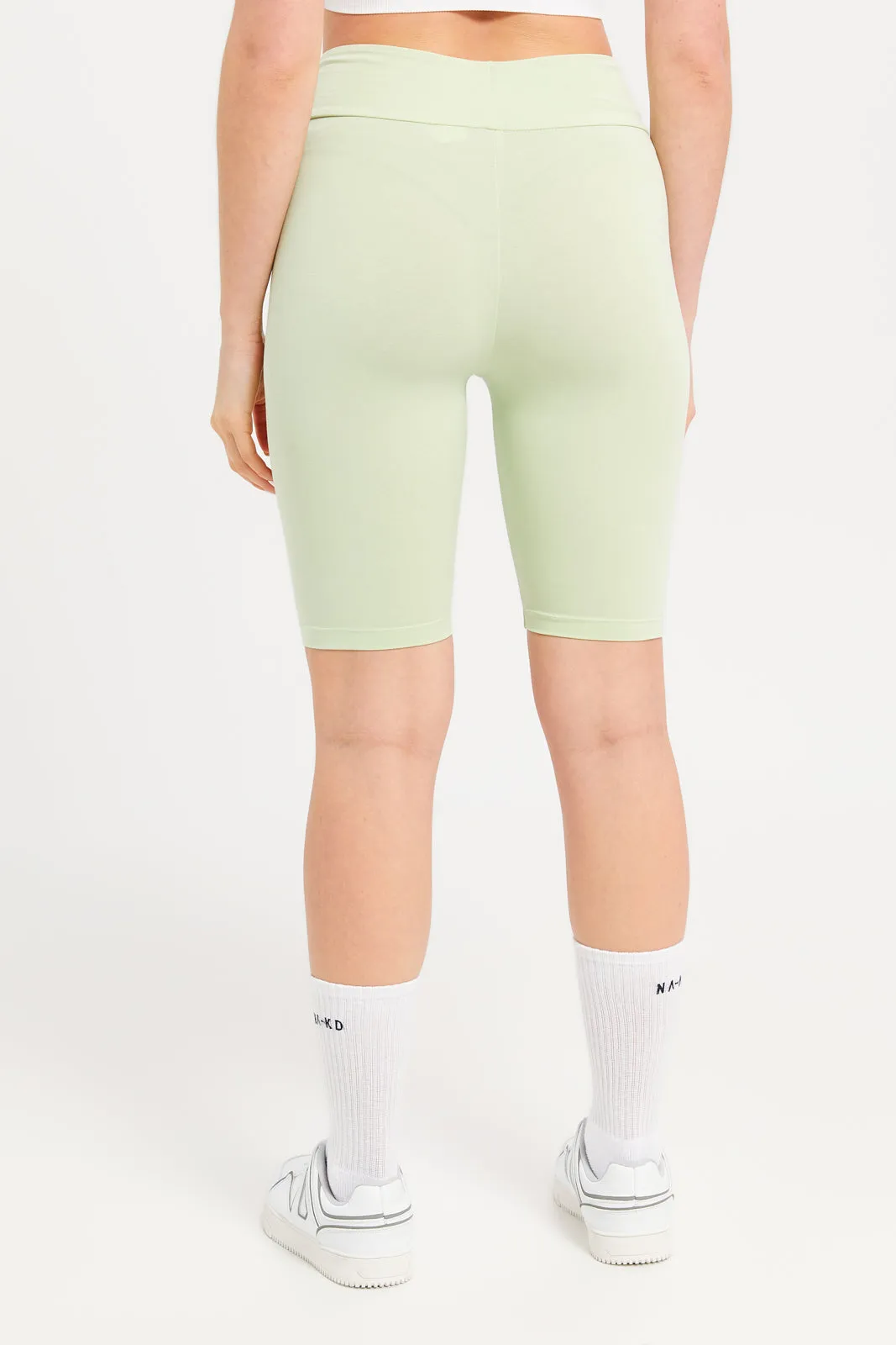 Women Mint Biker Shorts