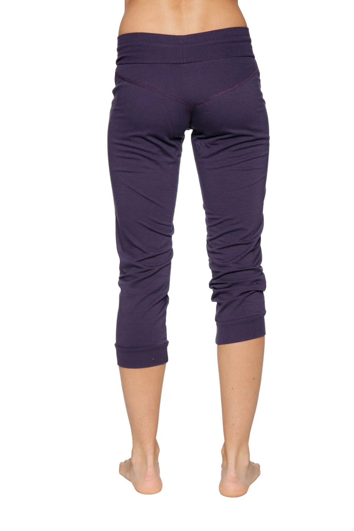 Women's Cuffed Jogger Yoga Pant (Eggplant)