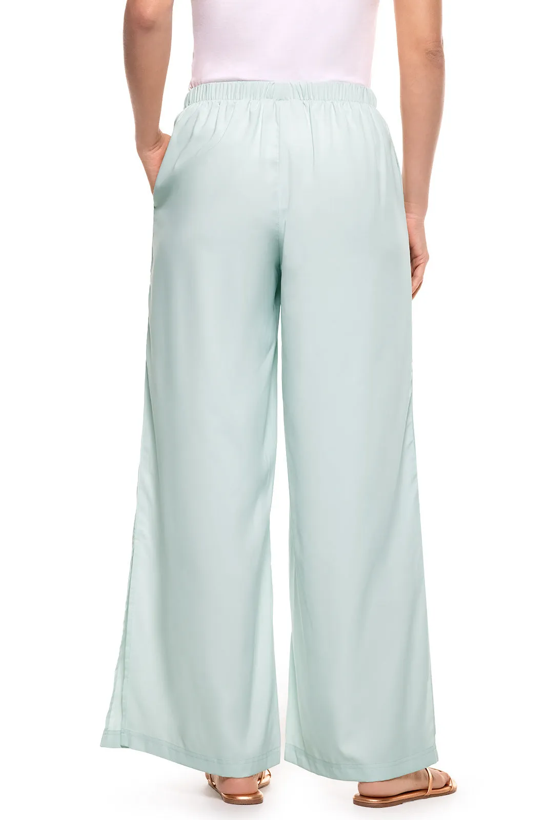 Women's Petra Wide Leg Pants | Misty Aqua