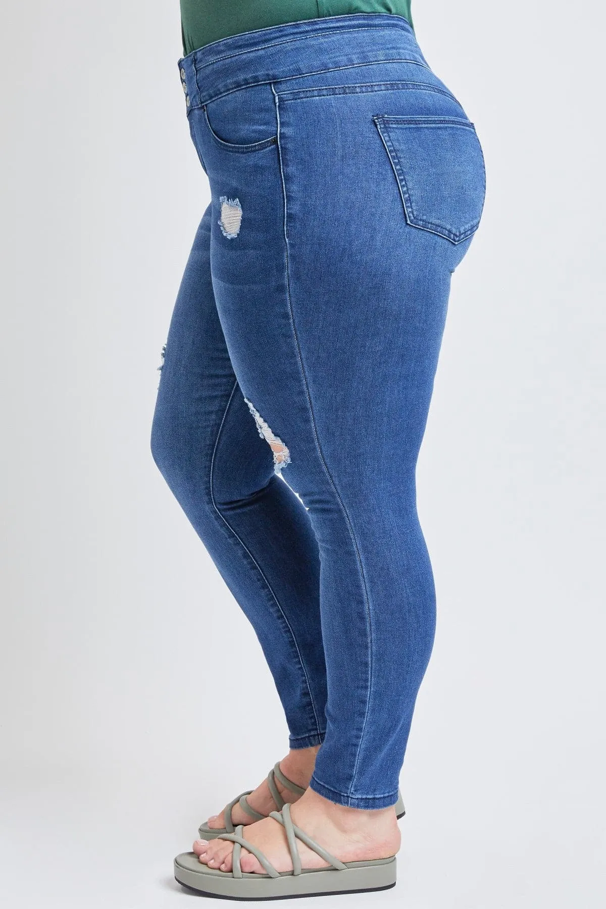 Women's Plus Size Sustainable Stacked Waistband Skinny Jeans