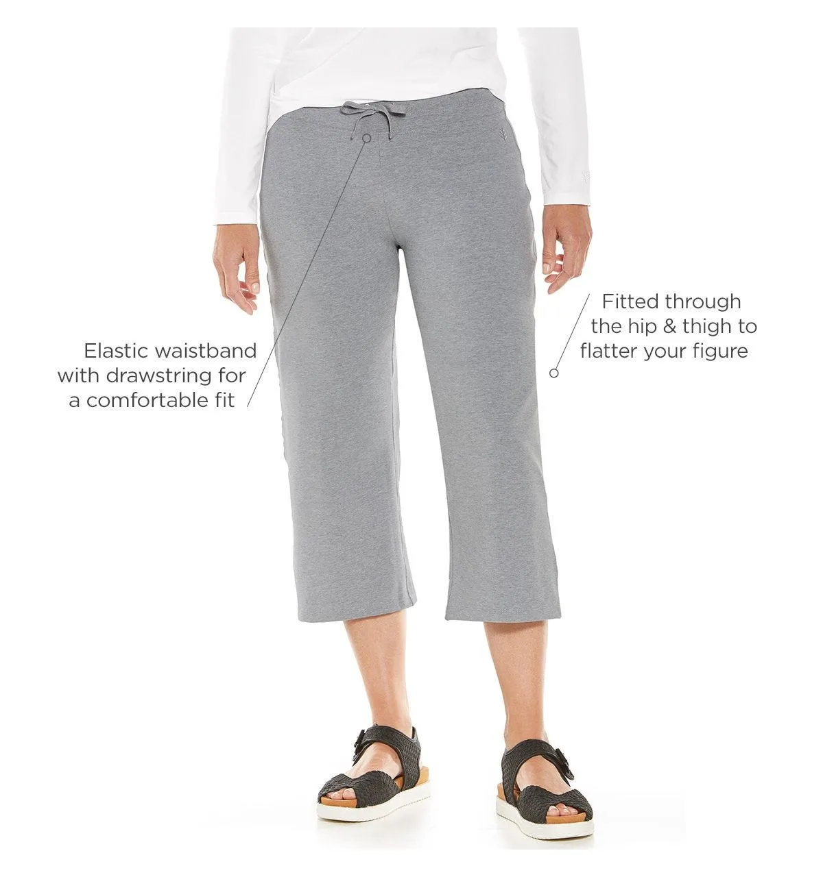 Women's Windley Beach Capris  |  Grey Heather