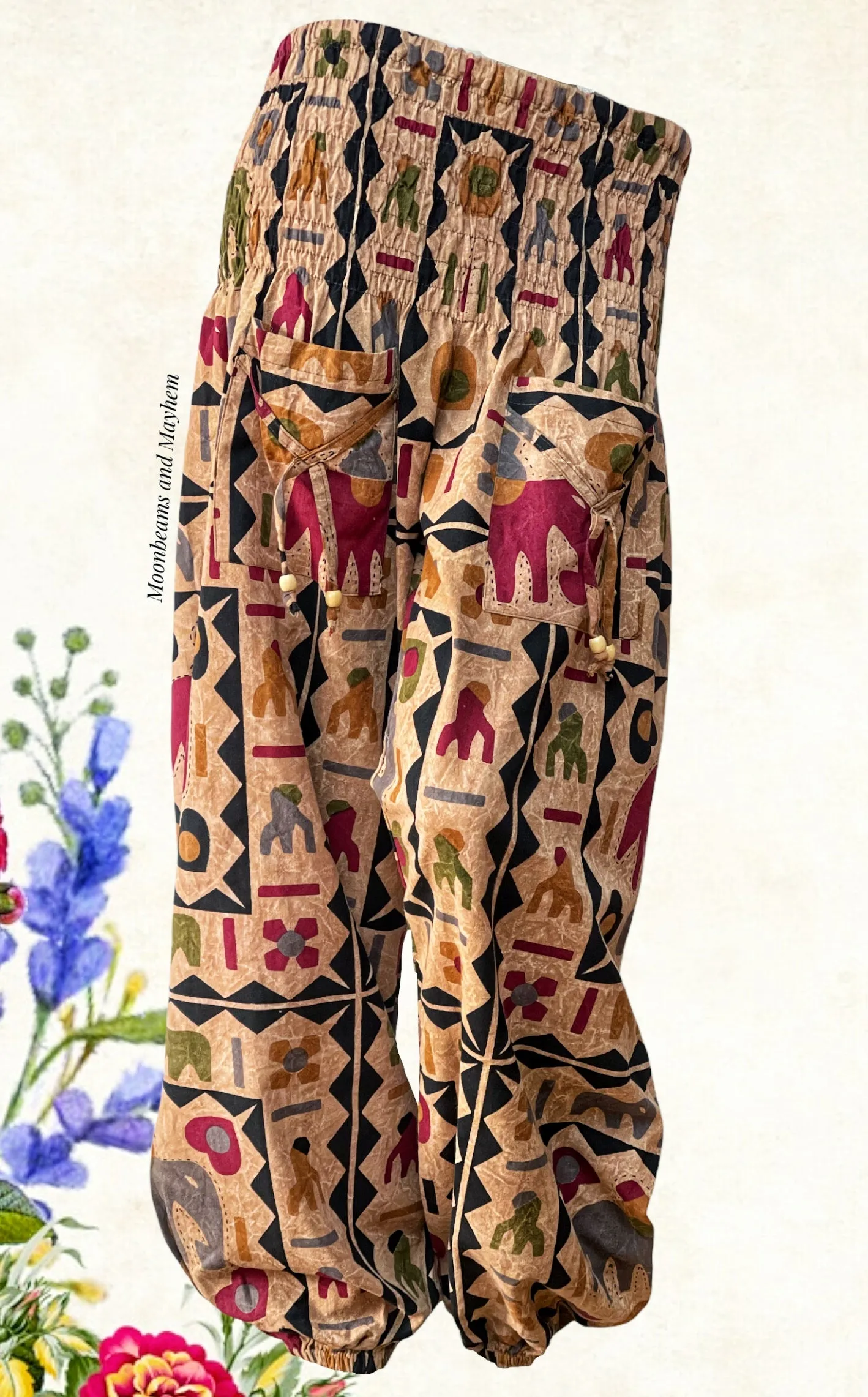 WONDERFUL SAHARA COTTON HAREM PANTS (SIZE M)